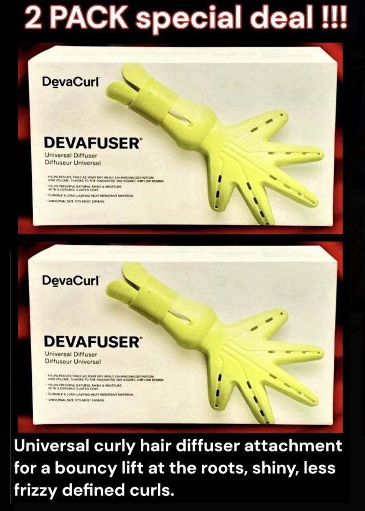 2 PACK DevaCurl DevaFuser Attachment Universal Curly Hair Dryer Diffuser