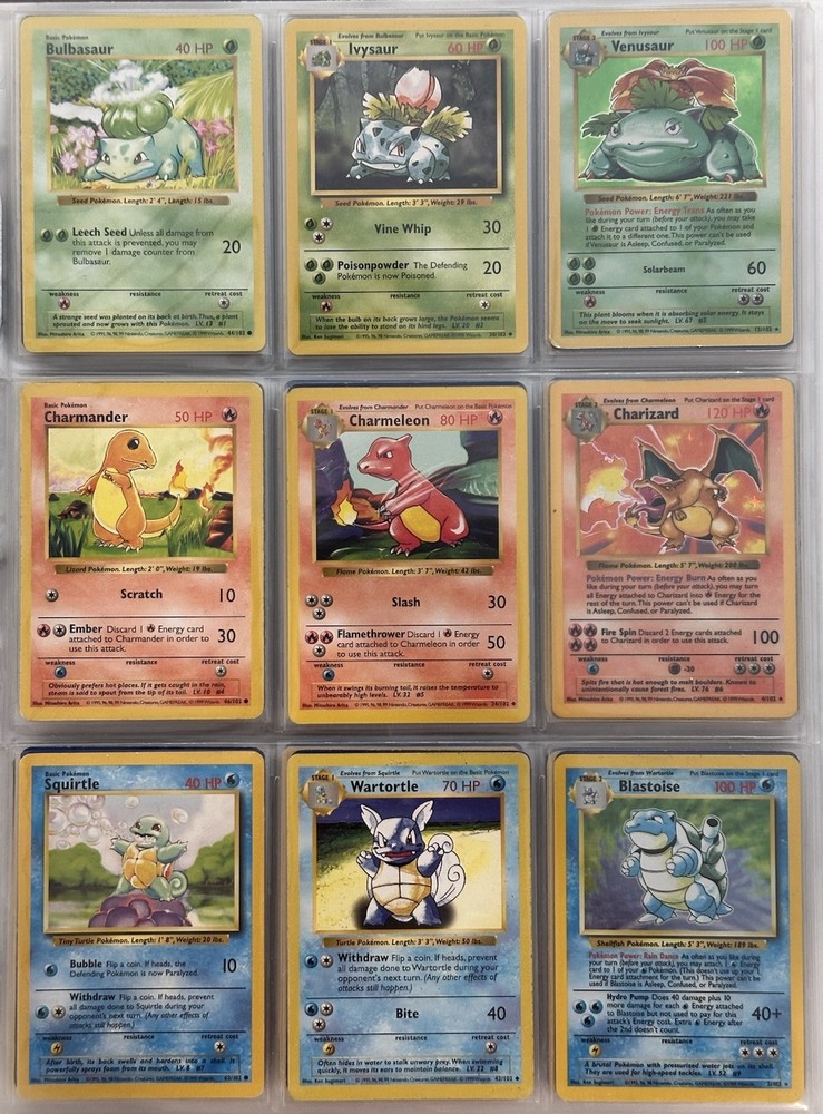 Pokemon Complete Original Set 151 Shadowless Collection Binder Energy