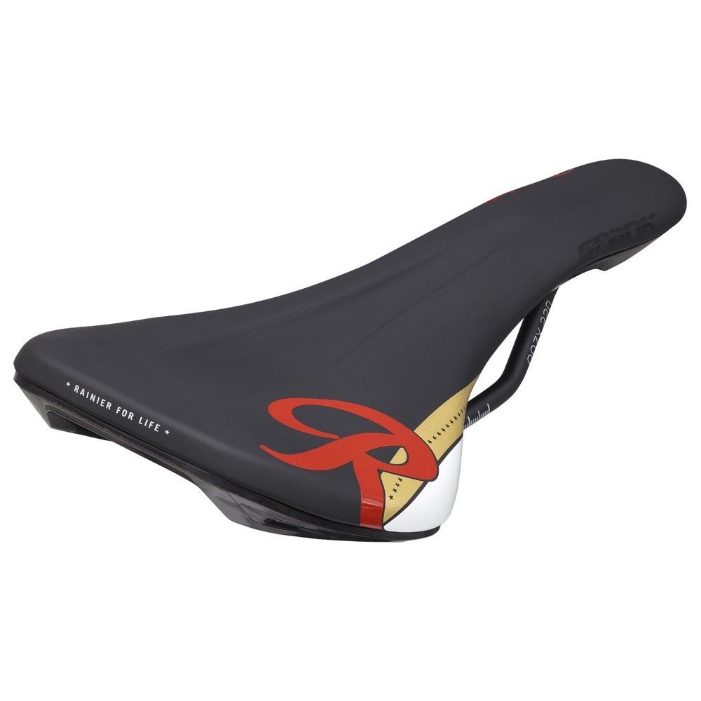 Spank Oozy 220 Saddle, Rainier Beer LTD, Black