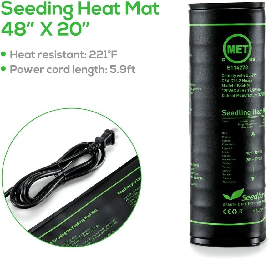 High-Temperature Resistant Indoor Heat Mat, 48" Wide - Seedling Starter Solution