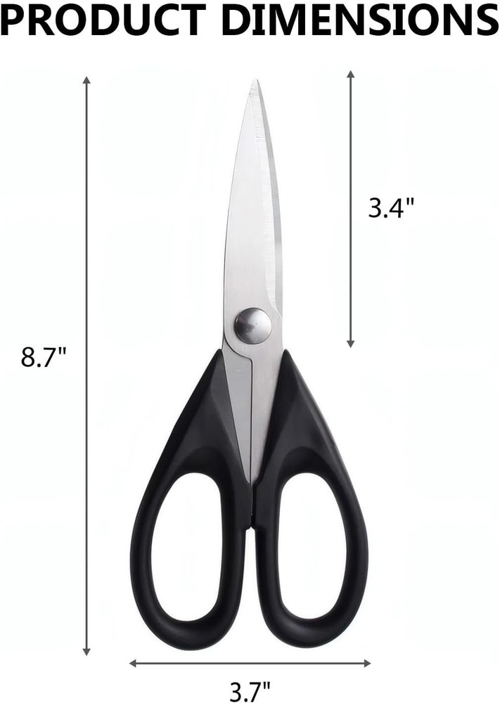 Multipurpose Kitchen Shears, 8.7" Professional Heavy-Duty Scissors, Dishwasher S