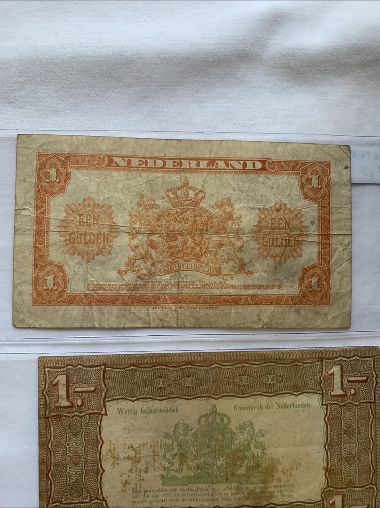 2 Netherlands 1938 Guiden 1943 Guiden