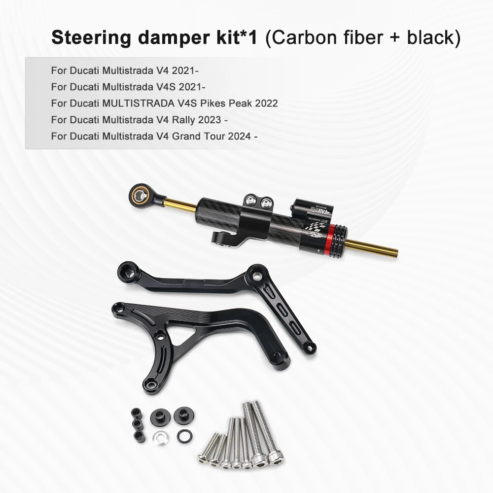 Steering Damper Stabilizer Bracket Kit For Ducati Multistrada V4/S/Bikes Peak