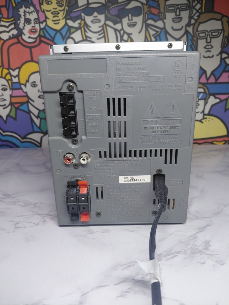 Panasonic CD Stereo System SA-PM07 Silver Multi Function Display TESTED