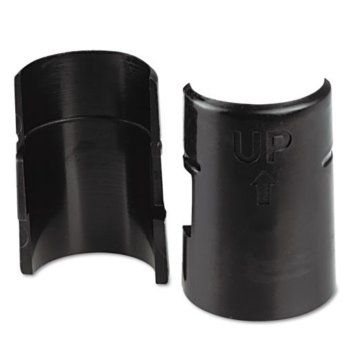 Alera Wire Shelving Shelf Lock Clips, Plastic, Black, 4 Clips/Pack