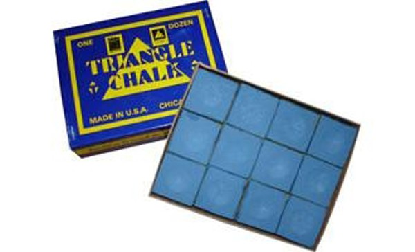 Triangle Billiards Chalk 12 Piece Blue