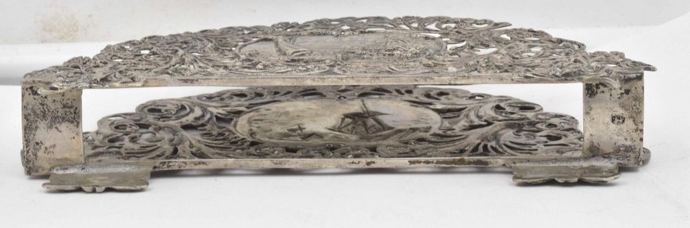 Antique Solid Silver 800-900 European Toast holder