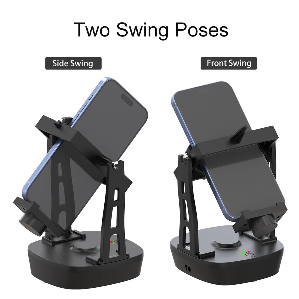 FEICHONGHO Rechargeable Phone Swing Device with Timer, Adjustable Speed, Two ...
