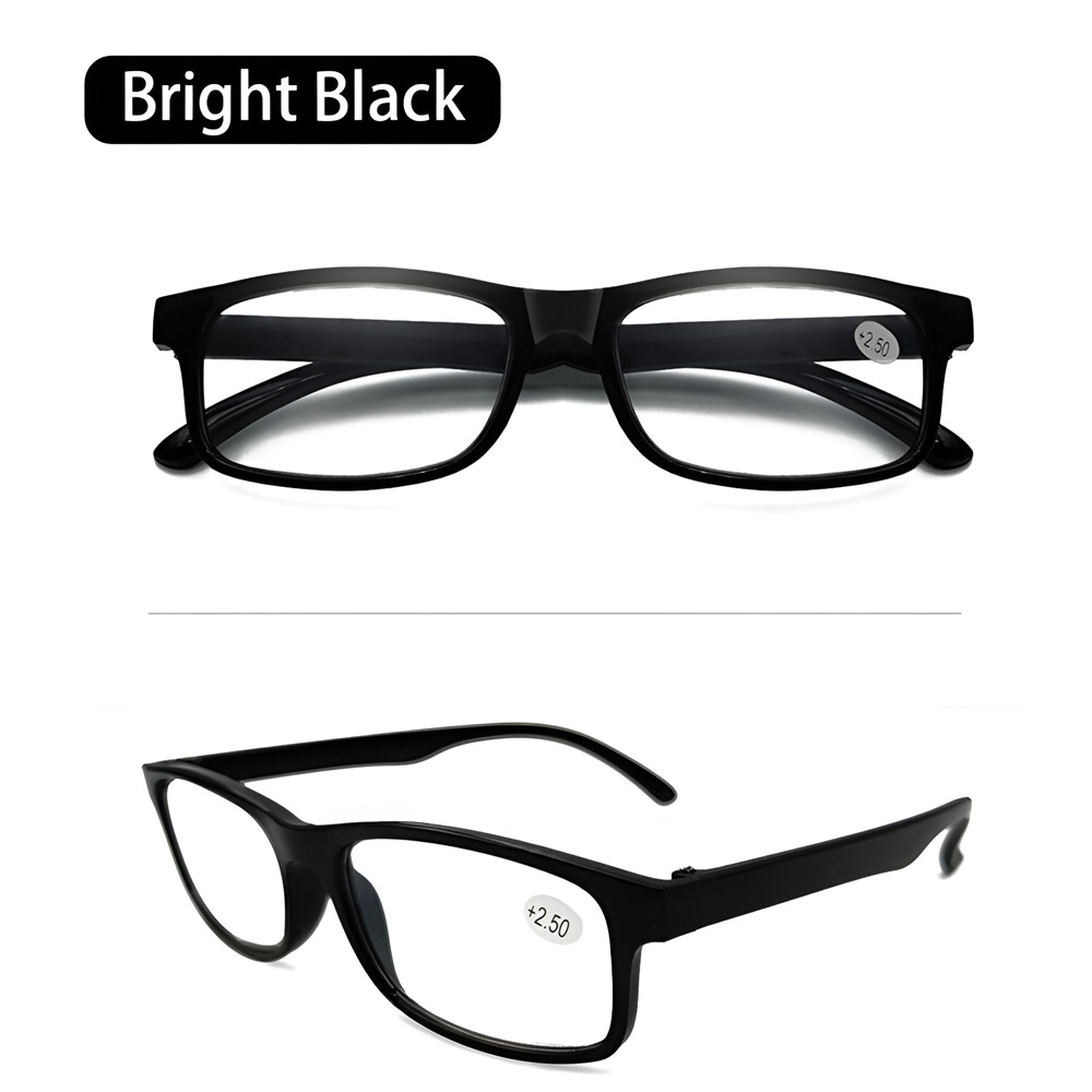 4 Pair Rectangular Spring Hinge Power Reading Reader Glasses For Men Women