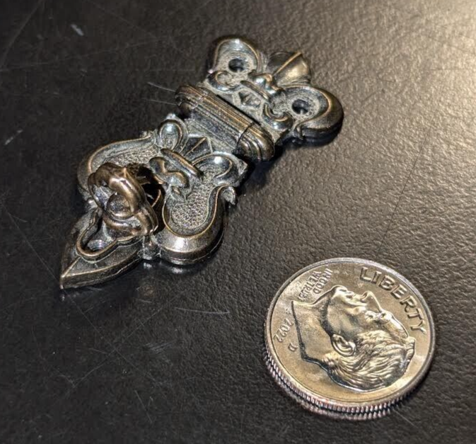 Tiny Hinged Latch Decorative Antique Bronze Finish