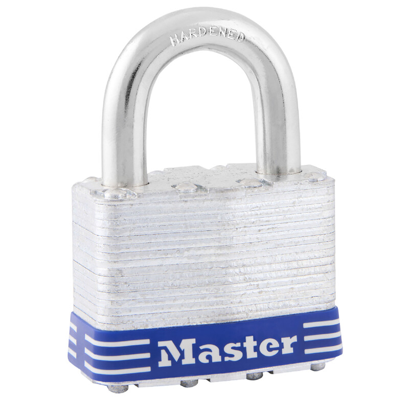 Master Lock Company 5D Maximum Security Keyed Padlock Silver Laminated