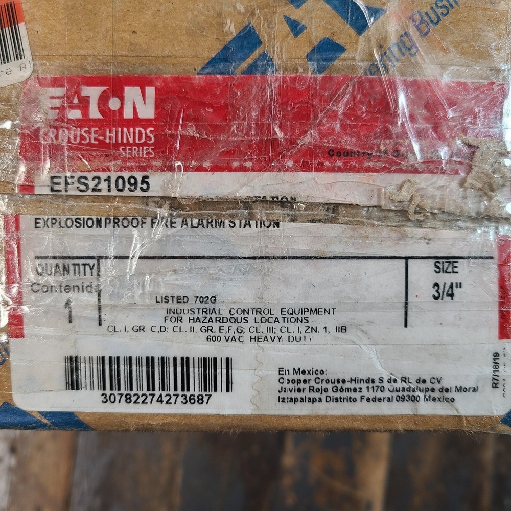 EATON COOPER CROUSE-HINDS EFS21095 EXPLOSIONPROOF FIRE ALARM CONTROL STATION