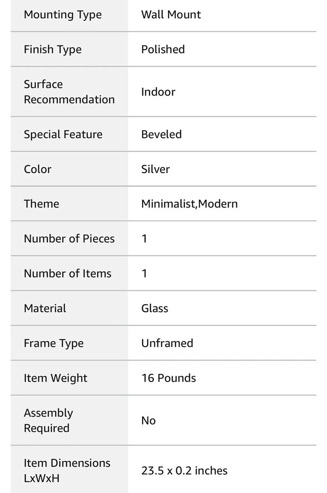 Gatco 23-1/2" W x 31-1/2" H Rectangular Frameless Bathroom Wall Mirror 1802
