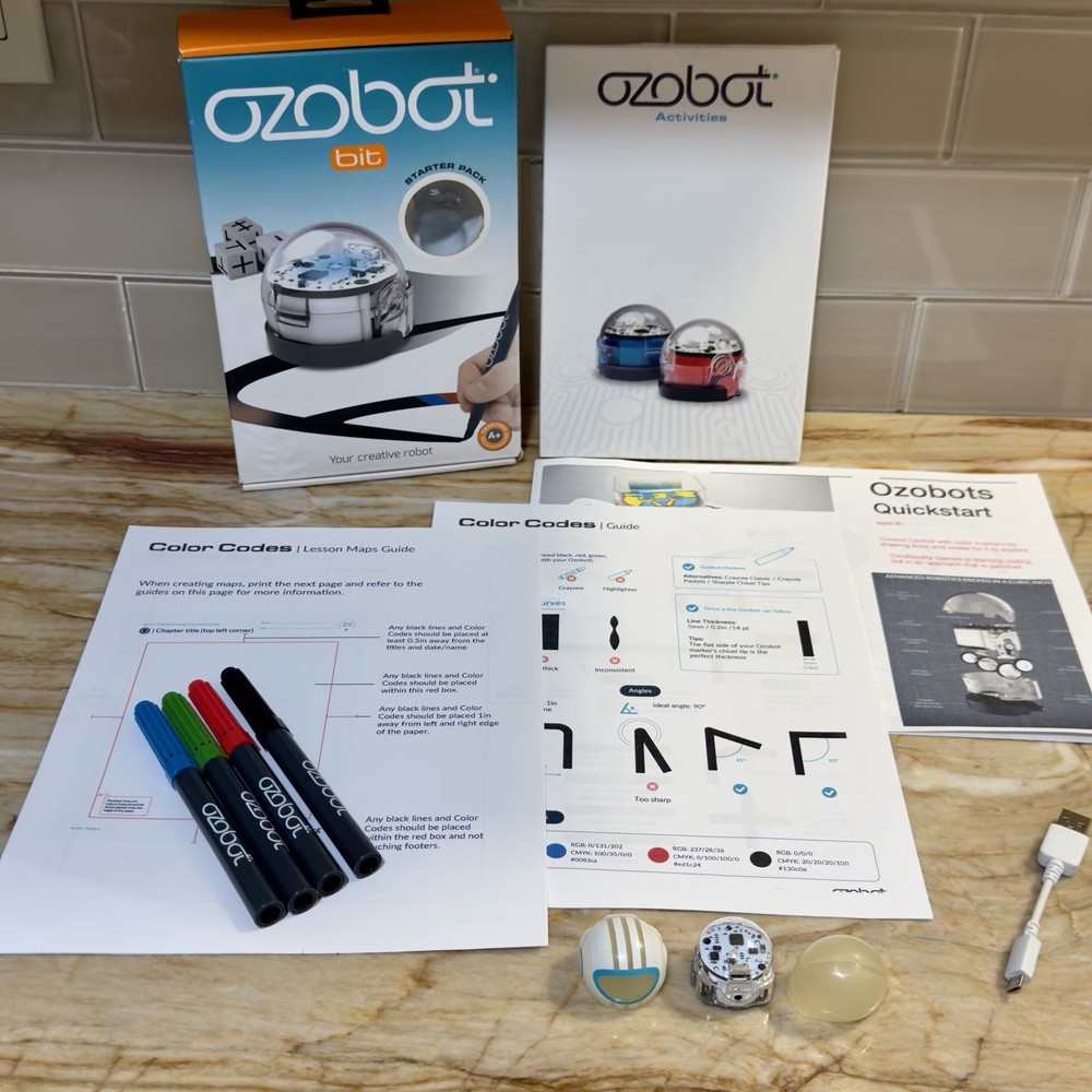 OZOBOT Bit Starter Pack OZOk-040301-04 Coding Robot Kit TESTED Works