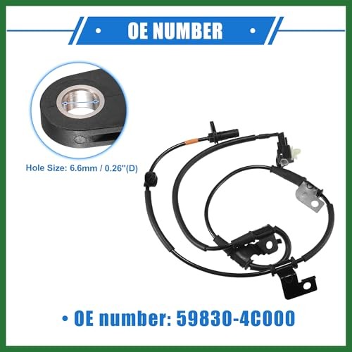 ABS Wheel Speed Sensor Compatible for Kia Optima 2012-2016 2.0L 2.4L, Custom