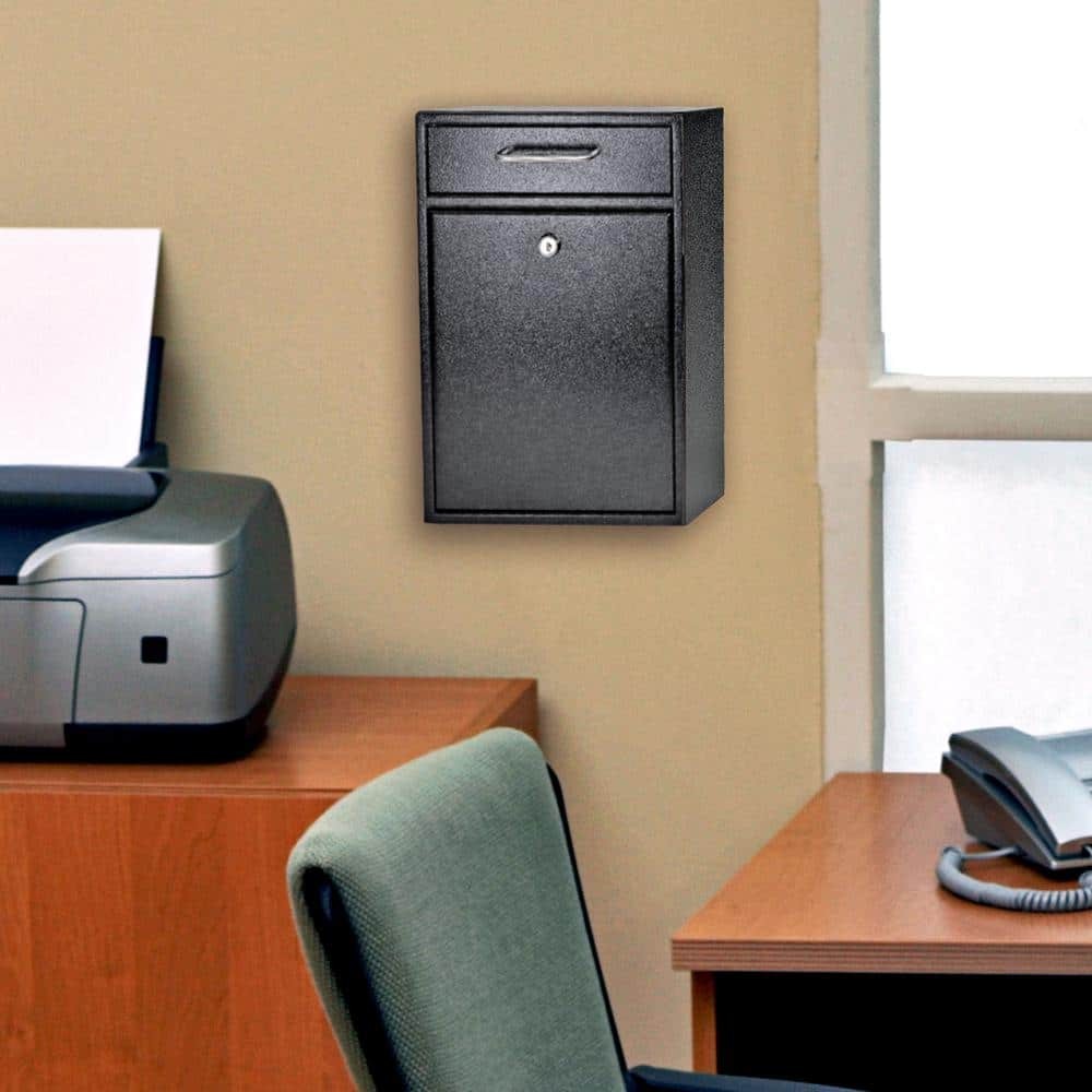 Mail Boss Olympus Locking Wall-Mount Drop Box with High Security Reinforced
