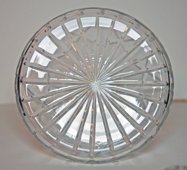 CRYSTAL SHIP'S / CAPTAIN'S DECANTER DECORATIVE PATTERN SILVER BIRD STOPPER