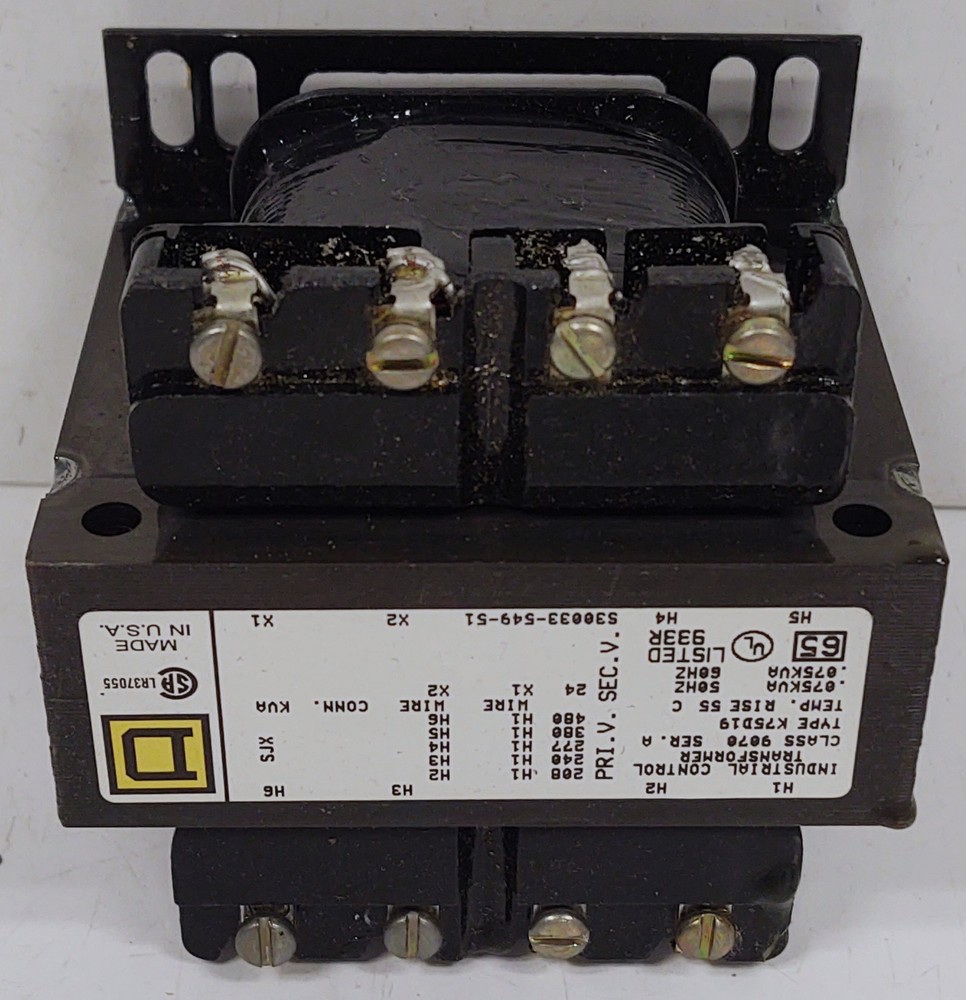 Square D 9070K75D19 Industrial Control Transformer