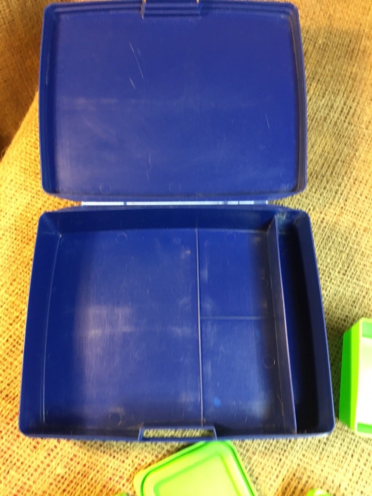 Blue Bento-Ware Laptop Lunches Lunch Box With Compartments