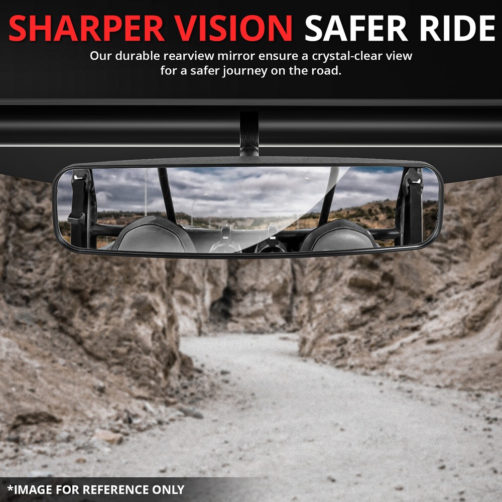 Universal Roll Cage Bar Mount UTV Convex Glass Side View Mirrors w/ Bracket