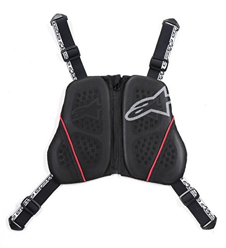 6508615123L Chest Protector, Black White Red, M-L