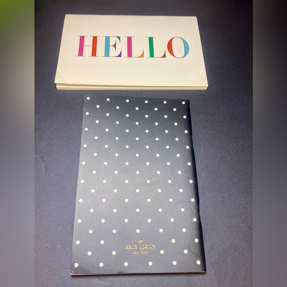 Kate Spade Polka Dot Notebook and Multicolor HELLO Notebook Set
