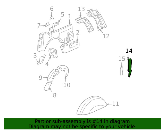 Genuine GM Tail Lamp Panel 15762986