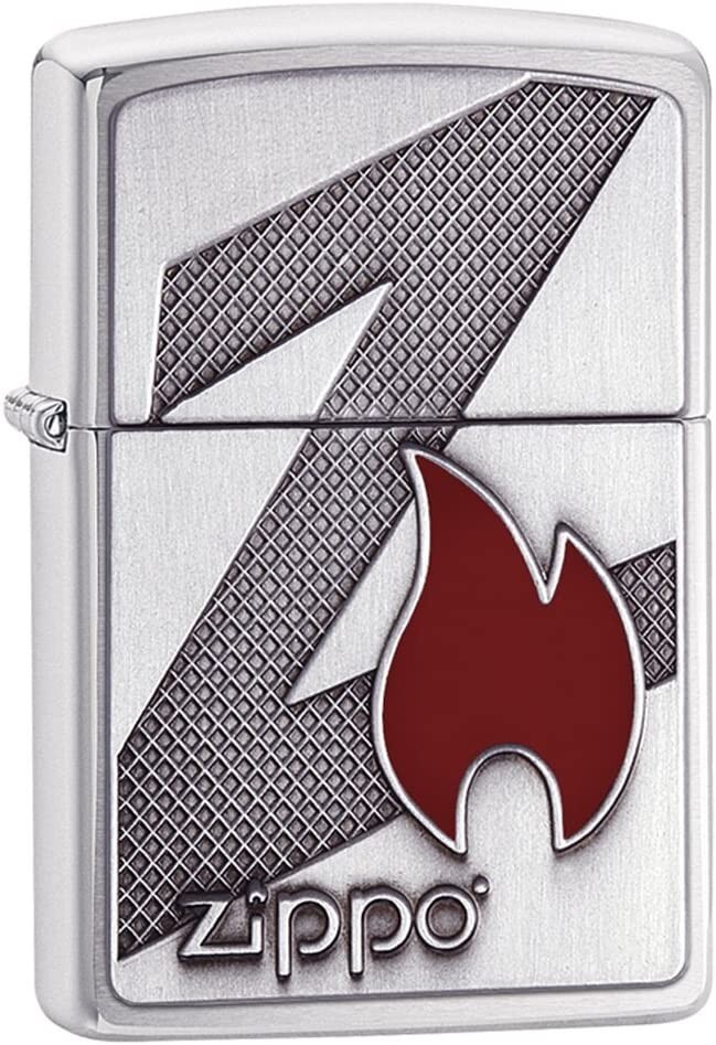 Zippo Z Flame Emblem Brushed Chrome 29104
