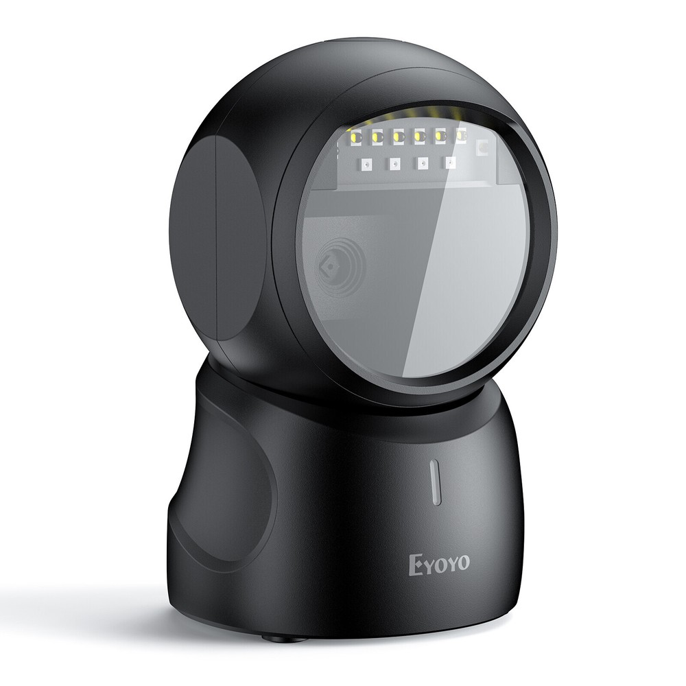 Eyoyo Omnidirectional 2D QR Code USB Desktop Barcode Scanner for POS Library PC