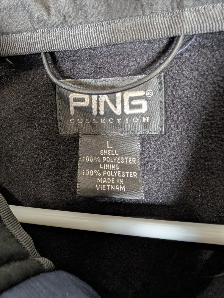 PING Collection Fleece Lined Golf Jacket Softshell Men's Size: L Blue