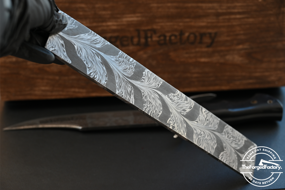 Custom handmade damascus steel Snake Pattern Billet 12" For Knife Making