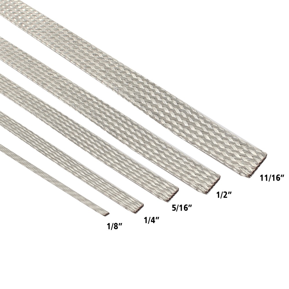 Tinned Copper Wire Shielding Ground Straps Braided Electrical Core Cable Sleeves