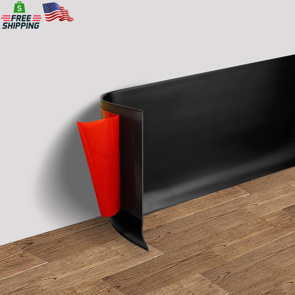 Vinyl Wall Base Baseboard Molding Trim 4" Flexible Self Adhesive Rubber Wall Bas