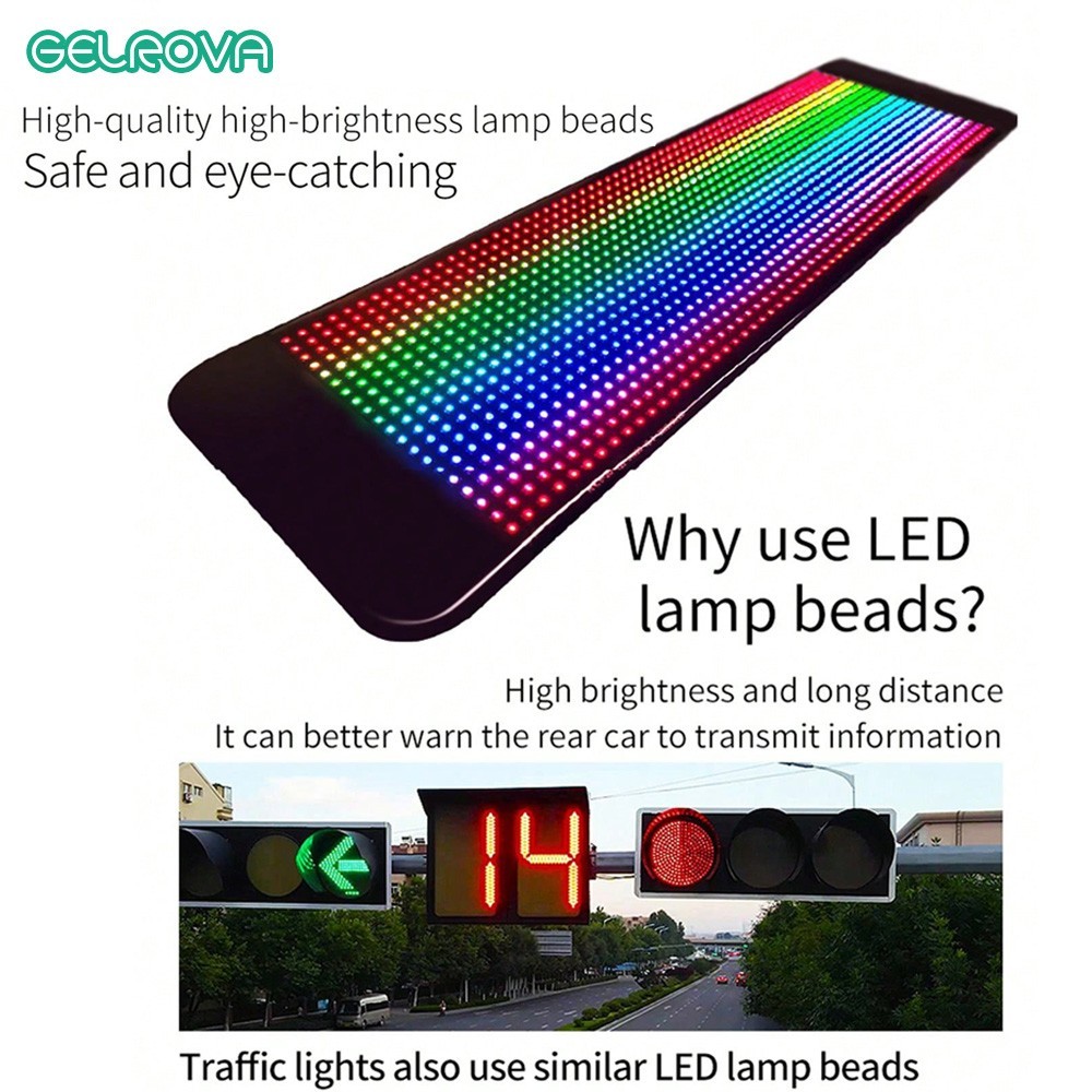 Gelrova Dual-Panel Devil Eyes LED Car Windshield Display w/ Remote & App Control