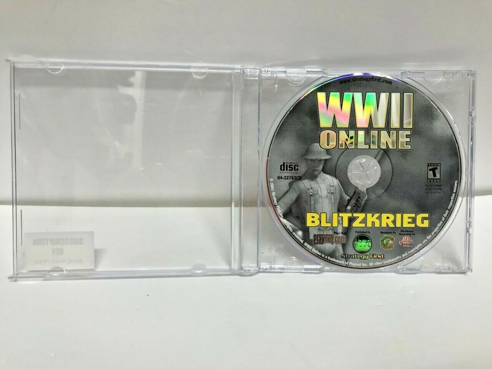 WWII ONLINE BLITZKRIEG GAME With Key CD for PC Windows 95/98
