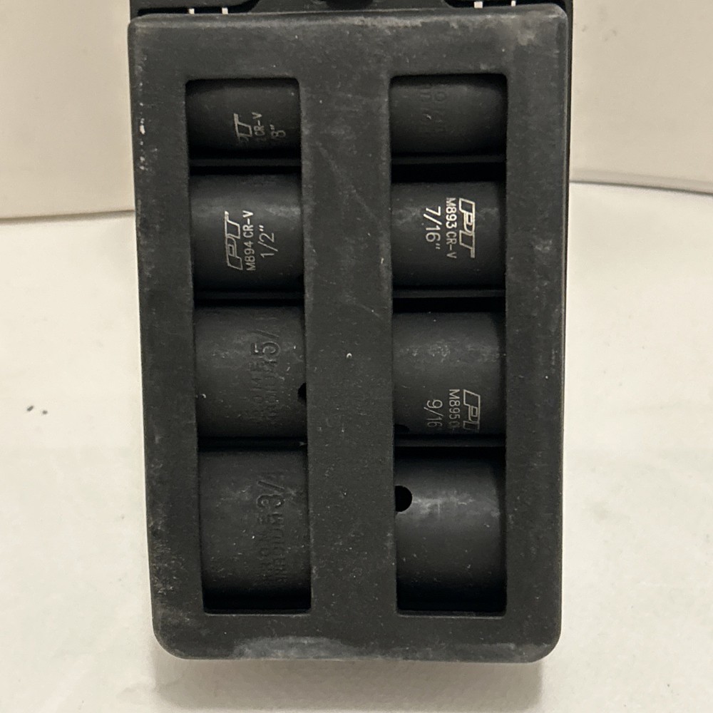 Performance Tool 8 Piece SAE Impact Socket Set 3/8" Drive M588DB