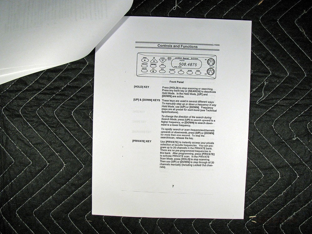Bearcat BC700A Auto Scanner Manual