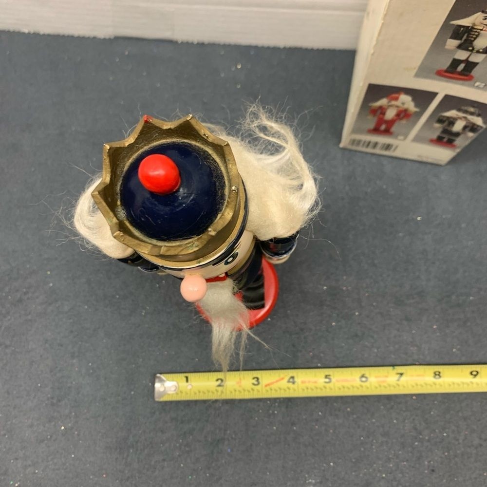 Wood Nutcracker Blue Solider Figure Christmas