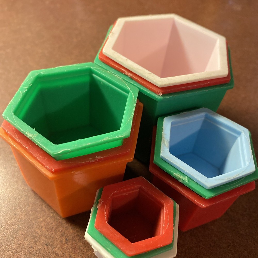 Vintage 12 Piece Stackable Kids Toy With Animals