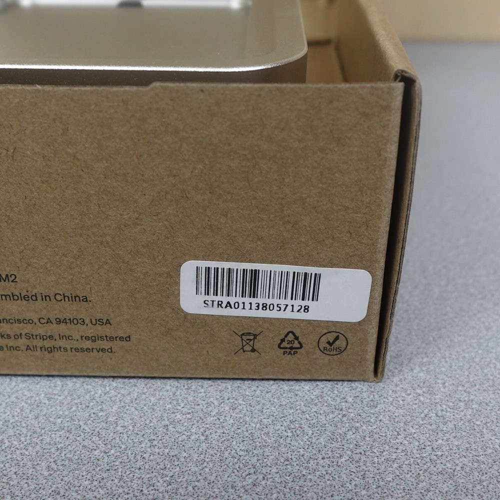 Stripe Dock for Stripe Reader M2 Credit Card Wireless Bluetooth Payments Silver