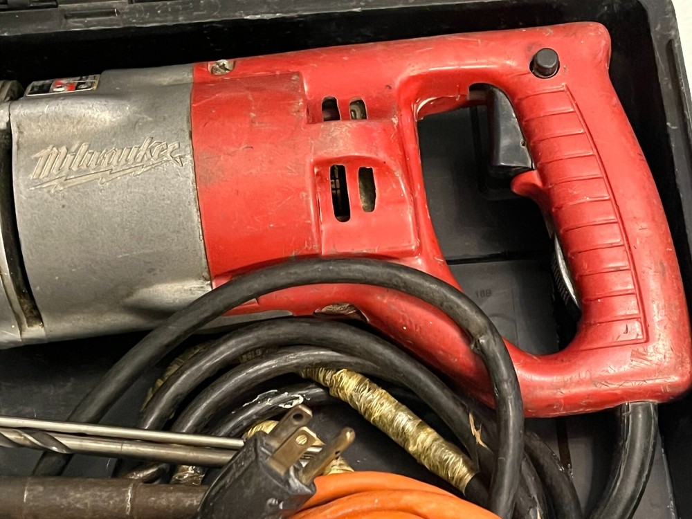Milwaukee Hammer Drill, Black & Decker Drill + 18 Drill Bits/Tools + DeWalt Case