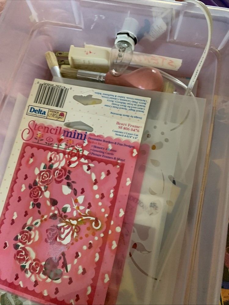 Brass Embossing Stencils Lot Templates Light Container