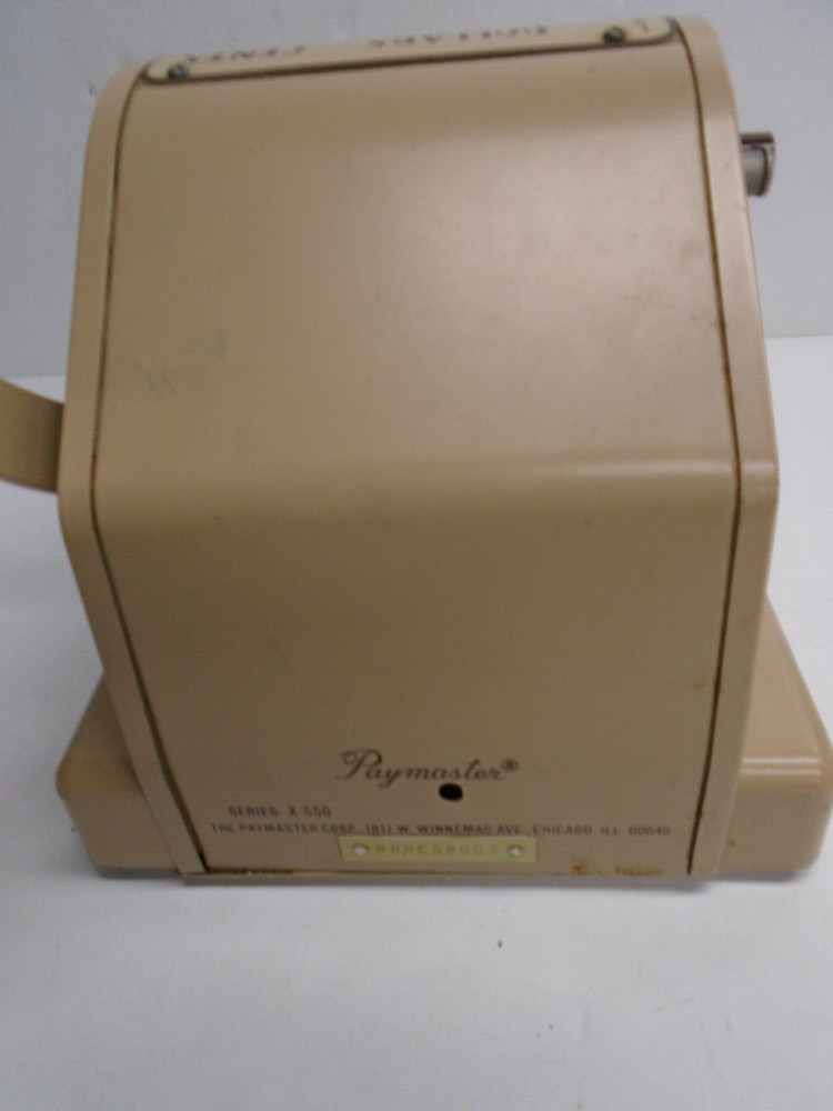 Vintage PAYMASTER CHECK PRINTER - Series X-550 - IT WORKS!
