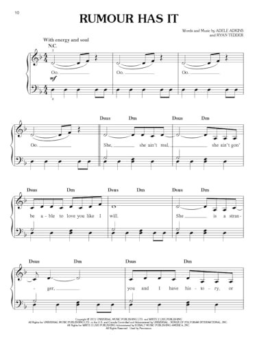 Adele - 21 "Easy Piano"