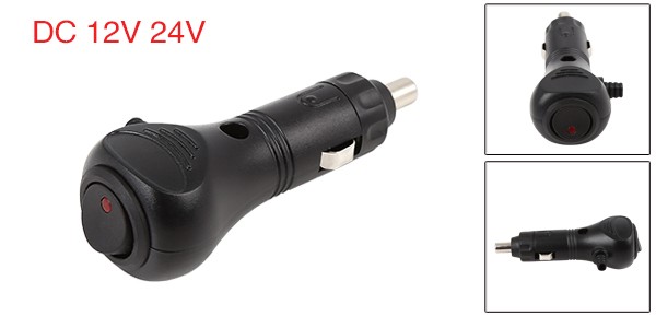 ONE 12V Car Cigarette Lighter Switch Power Socket Plug w LED Indicator Universal