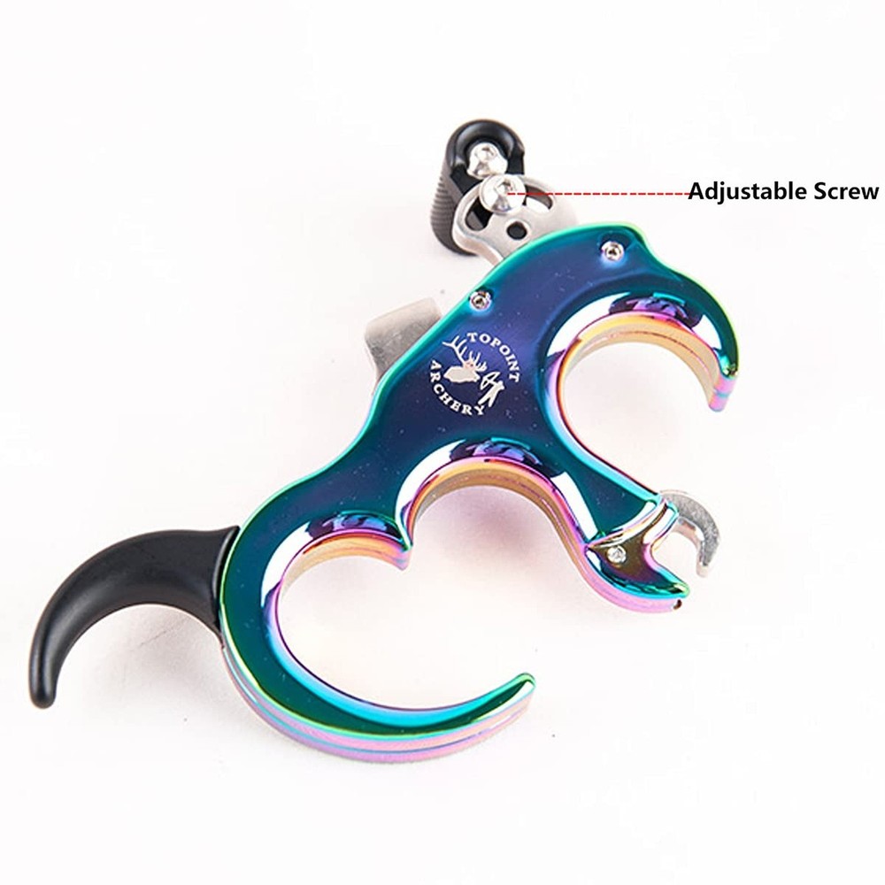 Compound Bow Release Aid Thumb Release 3/4 Fingers Adjustable Automatic Thumb...