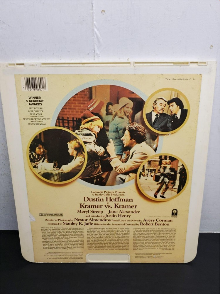 Vtg RCA SelectaVision CapacitanceSystem Dustin Hoffman in Kramer Vs. Kramer Disc
