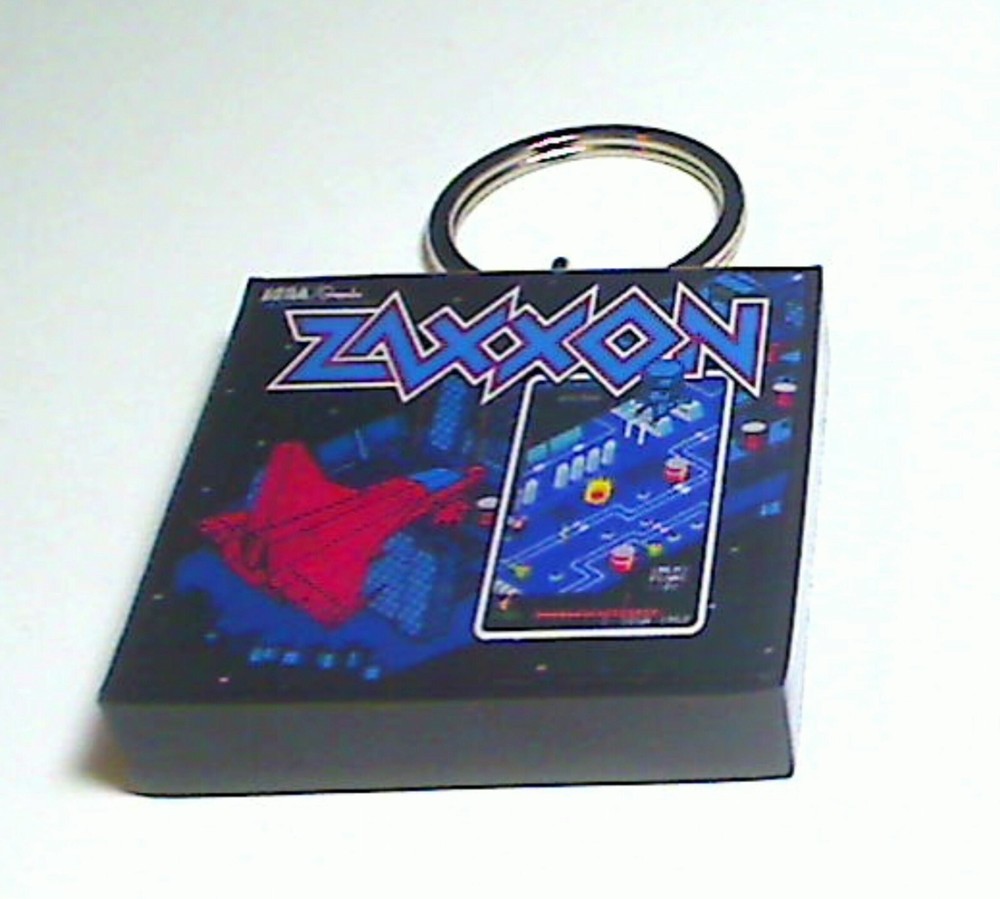 Zaxxon Arcade Coin Door accessory Keychain
