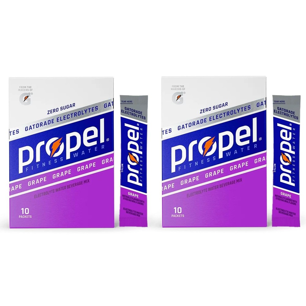 Propel Packets, Grape With Electrolytes, Vitamins and No Sugar, 20 Count (Pac...
