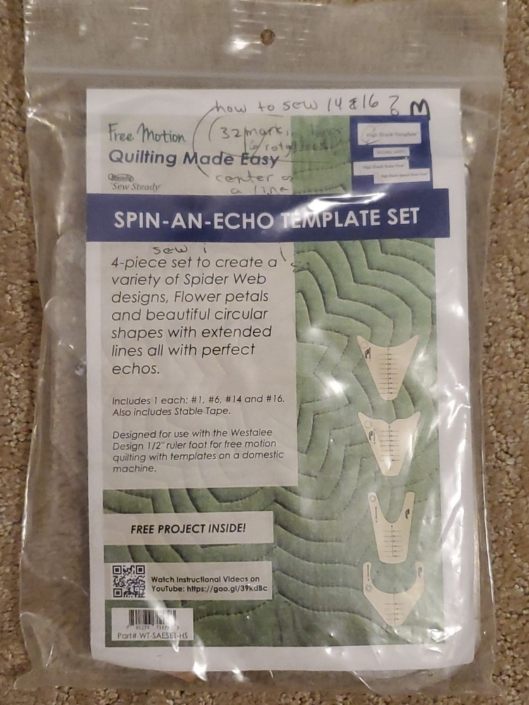 Westalee Sew Steady Spin-An-Echo Template Set